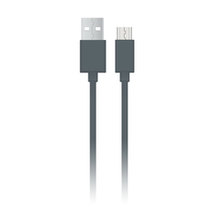 Кабель BoraSCO USB - Micro USB, 0,2м, серый,