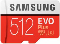 Карта памяти Samsung microSDHC EVO+ 512Gb+SD adapter (MB-MC512HA/RU)