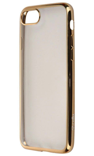 Чехол-накладка Celly Laser для Apple iPhone 7/8 прозрачный, золотой кант