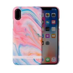 Чехол-накладка So Seven Carrare для Apple iPhone X/XS розовый