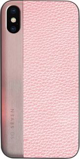 Чехол-накладка So Seven для Apple iPhone X/XS THE METAL EFFECT розовый