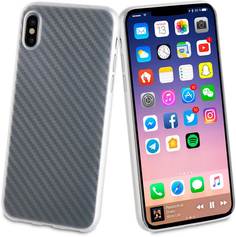 Чехол-накладка Muvit CARBON CASE для Apple iPhone X/XS прозрачный