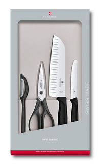 Набор ножей кухонных Victorinox Swiss Classic Kitchen (6.7133.4G) 4 шт черный