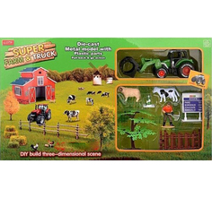 Набор "Ферма"в коробке в н-ре:дом,фигурка фермера,животные,трактор NZ7037T Noname
