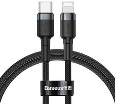 Кабель Baseus Cafule Cable Type-C-Lightning PD 18W 1m Grey-Black CATLKLF-G1
