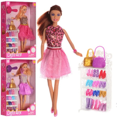 Кукла Модница(13 пар обуви,аксессуары) в коробке 8316 Defa Lucy