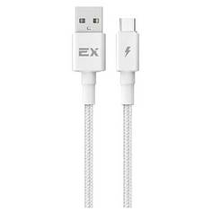 Кабель Exployd Rash USB - Type-C 2A 1m White Nylon EX-K-1159