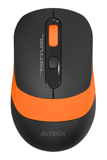 Мышь A4 Fstyler FG10S черный/оранжевый silent беспроводная USB (4but) A4tech