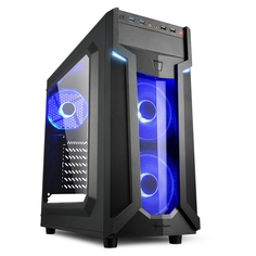 Корпус Sharkoon VG6-W blue led черный