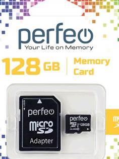 Карта памяти Perfeo microSDXC 128GB High-Capacity (Class 10) UHS-1 (PF128GMCSX10U1A)