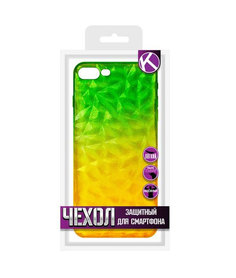Чехол Krutoff для iPhone 7 Plus / 8 Plus Crystal Silicone Yellow-Green 12194