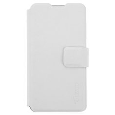 Чехол-книжка универсальный для смартфонов р.M (137*69*13mm), белый, OLMIO