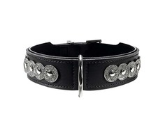 Hunter ошейник для собак Basic Rom 55 (41-49 см)/3,9 натуральная кожа черный