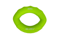 Кистевой эспандер 30 кг, овальной формы, зеленый (Resistance bands 60 LB) Bradex