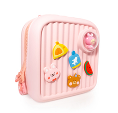 Детский туристический рюкзак 29х18х28 см розовый Noname