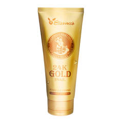 Пенка для умывания с золотом и муцином улитки Elizavecca 24K Gold Snail Cleansing Foam