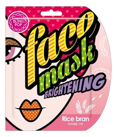 Маска для лица тканевая Bling Pop Rice Bran Brightening Mask 25 мл