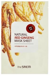 Маска тканевая с экстрактом женьшеня The Saem Natural Red Ginseng Mask Sheet 21 мл