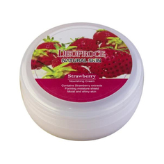 Крем для лица и тела на основе экстракта клубники Deoproce Natural Skin Strawberry Nourishing Cream 100гр
