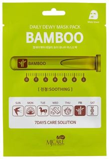 Маска тканевая для лица c экстрактом бамбука Mijin Cosmetics Mj Care Daily Dew Mask Pack Bamboo 25 г