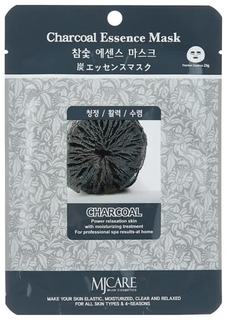 Маска тканевая для лица с древесным углем Mijin Cosmetics Charcoal Essence Mask 23 г