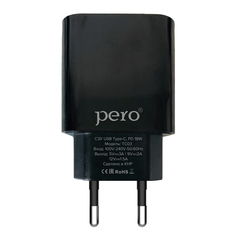 Сетевое зарядное устройство PERO TC03 PD 18W черный ПЕРО