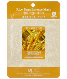 Маска тканевая для лица Рисовые отруби Rice Bran Essence Mask 23гр Mijin Cosmetics