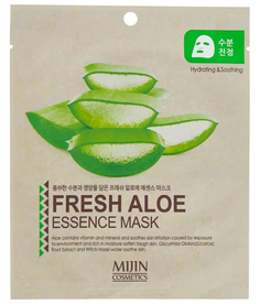Маска тканевая для лица Алоэ Fresh Aloe Essence Mask 23гр Mijin Cosmetics