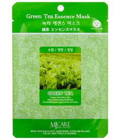 Маска тканевая для лица Зеленый чай Green Tea Essence Mask 23гр Mijin Cosmetics