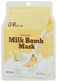 Маска для лица тканевая G9SKIN Milk Bomb Mask Banana 21мл