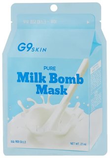 Маска для лица тканевая G9SKIN Milk Bomb Mask Pure 21мл