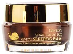 Маска ночная с муцином улитки Deoproce Snail Galac-Tox Revital Sleeping Pack 50гр