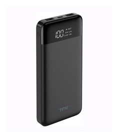 Внешний аккумулятор TFN 10000mAh SlimDuo LCD black (TFN-PB-217-BK)