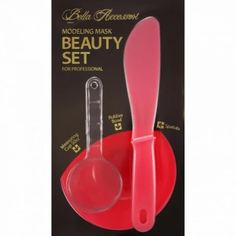 Набор для нанесения альгинатных масок Anskin Beauty Set Red (Rubber Ball Small/Spatula middle/Measuring Cup) 3шт