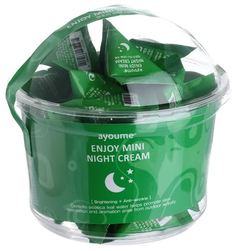 Крем для лица ночных с центеллой Ayoume Enjoy Mini Night Cream НАБОР (set 30шт*3гр)
