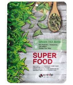 ENL SUPER FOOD Маска для лица тканевая EYENLIP SUPER FOOD GREEN TEA MASK 23мл