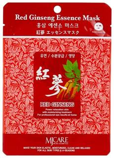 Маска тканевая для лица с красным женьшенем Mijin Cosmetics Red Ginseng Essence Mask 23 г