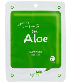 Маска тканевая с алоэ MJ on Aloe mask pack 22гр Mijin Cosmetics