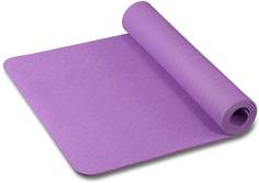Коврик для йоги и фитнеса INDIGO TPE с рисунком IN020 173*61*0,6 см Фиолетовый
