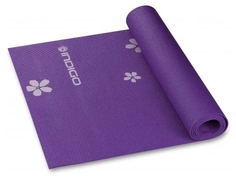 Коврик для йоги и фитнеса INDIGO PVC с рисунком Цветы, YG03P, Фиолетовый, 173*61*0,3 см