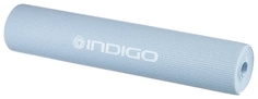 Коврик для йоги и фитнеса INDIGO PVC, YG06, Голубой, 173*61*0,6 см