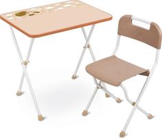 Комплект "Алина" дет. (3-7 лет, стол+стул пластм ,выс.57 см) бежевый КА2/Б Nika Kids