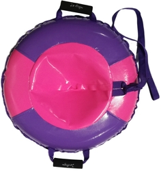 Санки Ватрушка Карамелька (армированный тент 600 ) SM-244 95 см Розово-фиолетовый Спортивные Мастерские