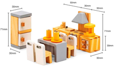 Игрушечная мебель "Кухня" в коробке 44038 Viga