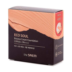 Основа тональная The Saem Eco Soul Bounce Cream Foundation 01 Light Beige 15гр