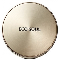 Пудра компактная золотая The Saem Eco Soul Luxury Gold Pact 21 Light Beige 9гр
