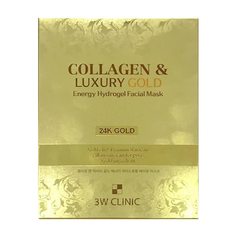 Гидрогелевая маска для лица с золотом 3W Clinic Collagen & Luxury Gold Energy Hydrogel Facial Mask