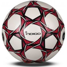 Мяч футбольный №5 INDIGO COACHER c 3D фактурой тренировочный (PU 1.2 мм ), 1911, Бело-красный,