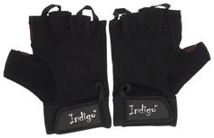 Перчатки для фитнеса INDIGO, спандекс, неопрен, SB-16-1575, Черный, S