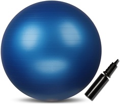 Мяч гимнастический INDIGO Anti-burst с насосом, IN002, Синий, 55 см
